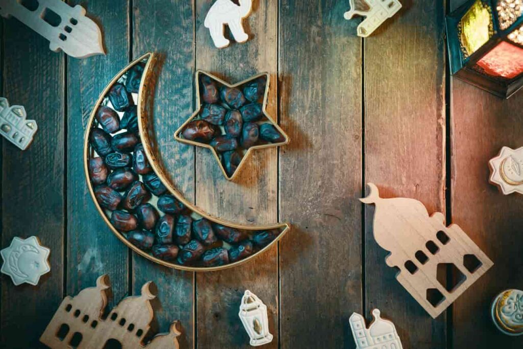 Festive greeting card, invitation for Muslim holy month Ramadan Kareem.